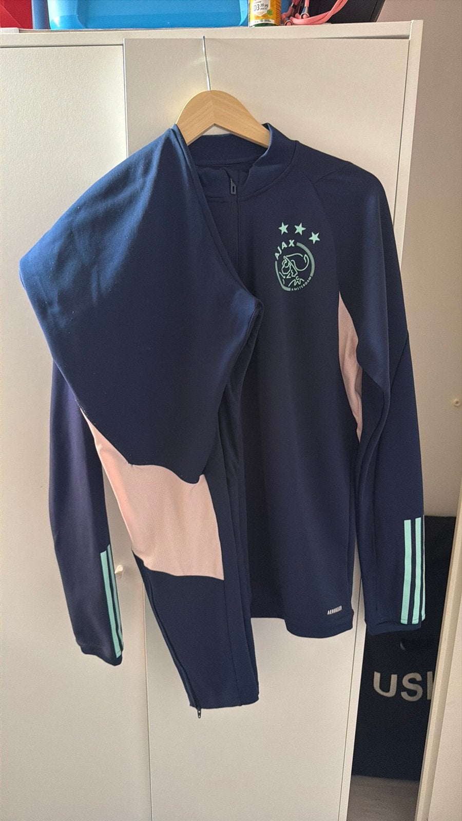 Ajax trainingspak, Ophalen of Verzenden, Zo goed als nieuw, Blauw, Voetbal