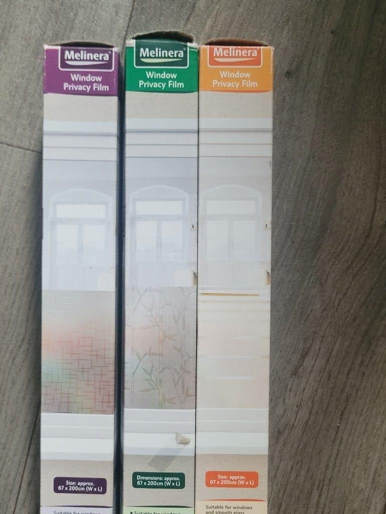 Raamfolie - Melinera Window Privacy Film (3 rollen), Minder dan 80 cm, Overige typen, Zo goed als nieuw, 160 cm of meer