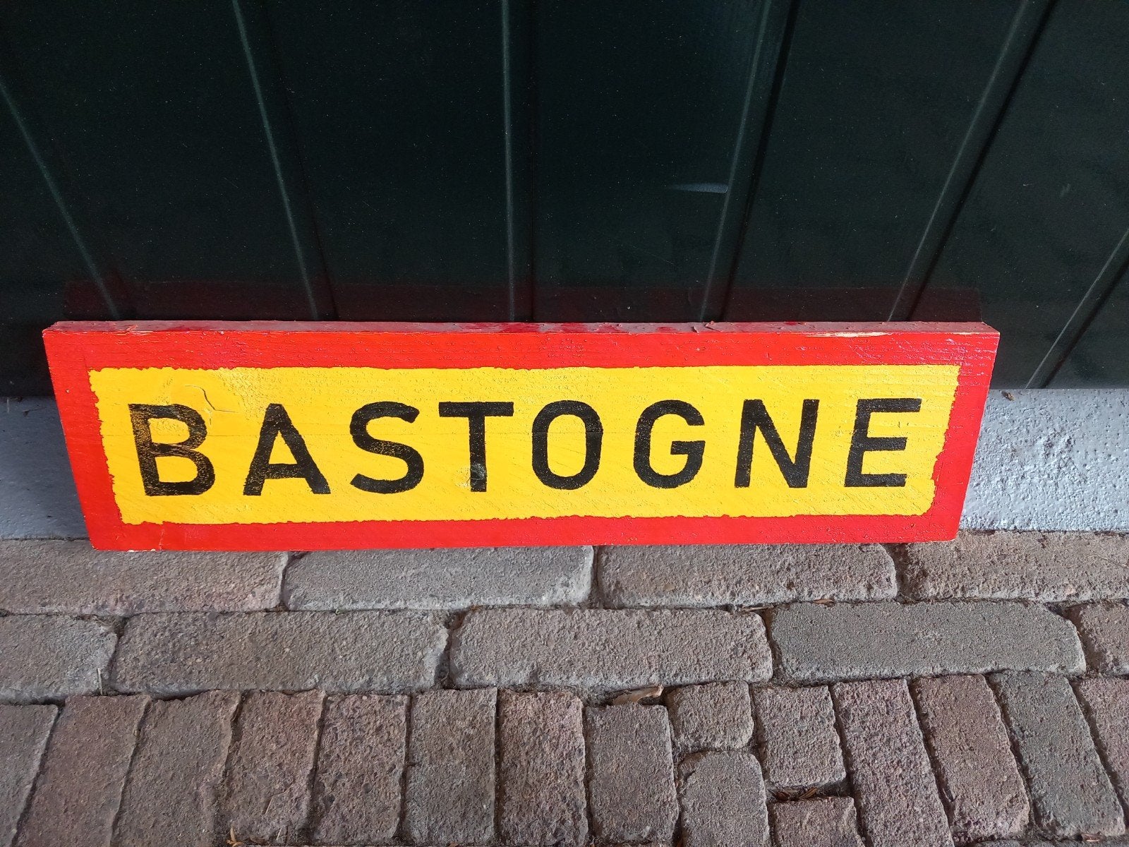 Deco plaatsnaam bord Bastogne, Ophalen of Verzenden, Landmacht, Overige gebieden, Overige typen