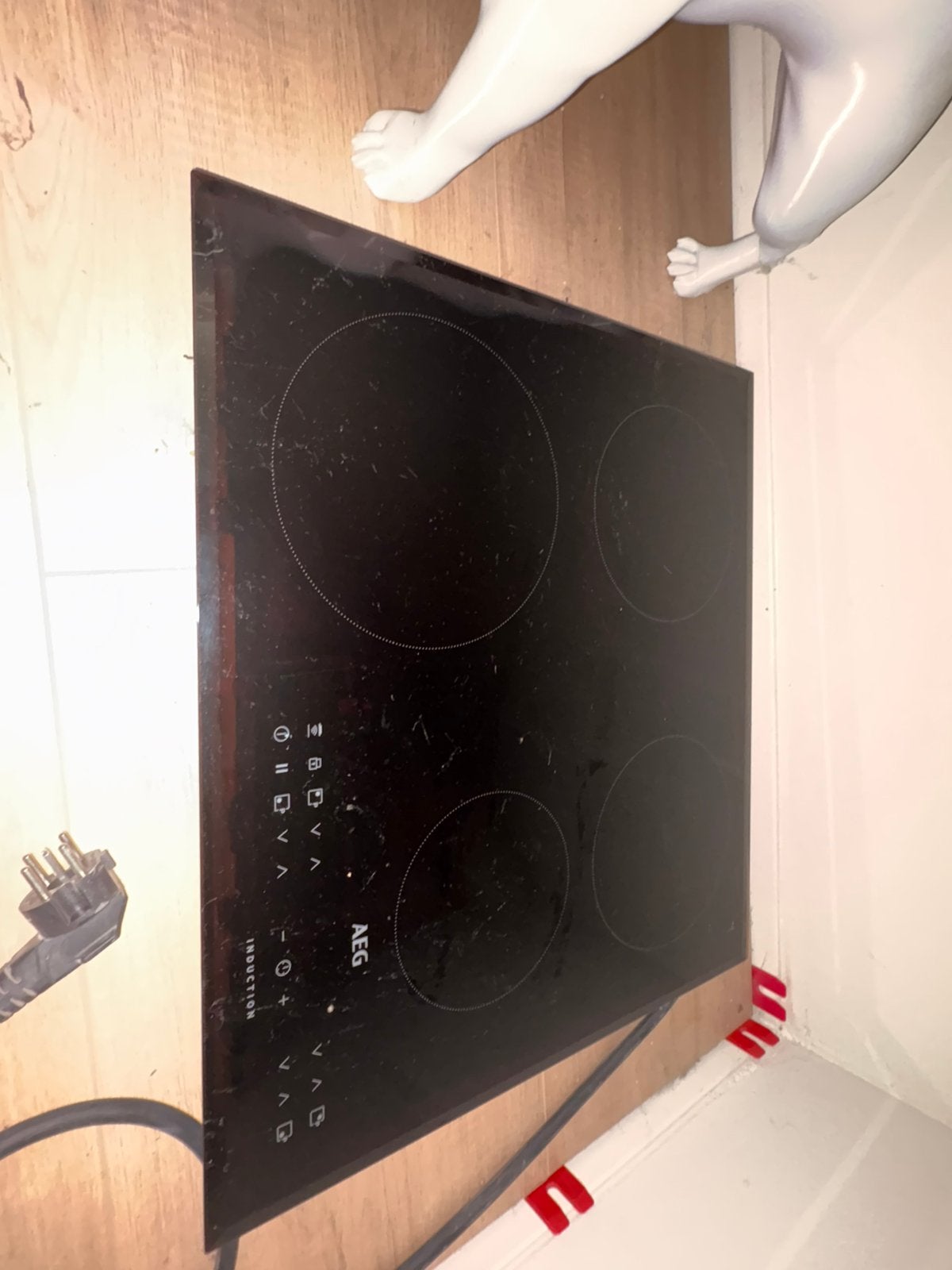 AEG inductie kookplaat 60cm 4 zones, Ophalen, 4 kookzones, Zo goed als nieuw, Inbouw