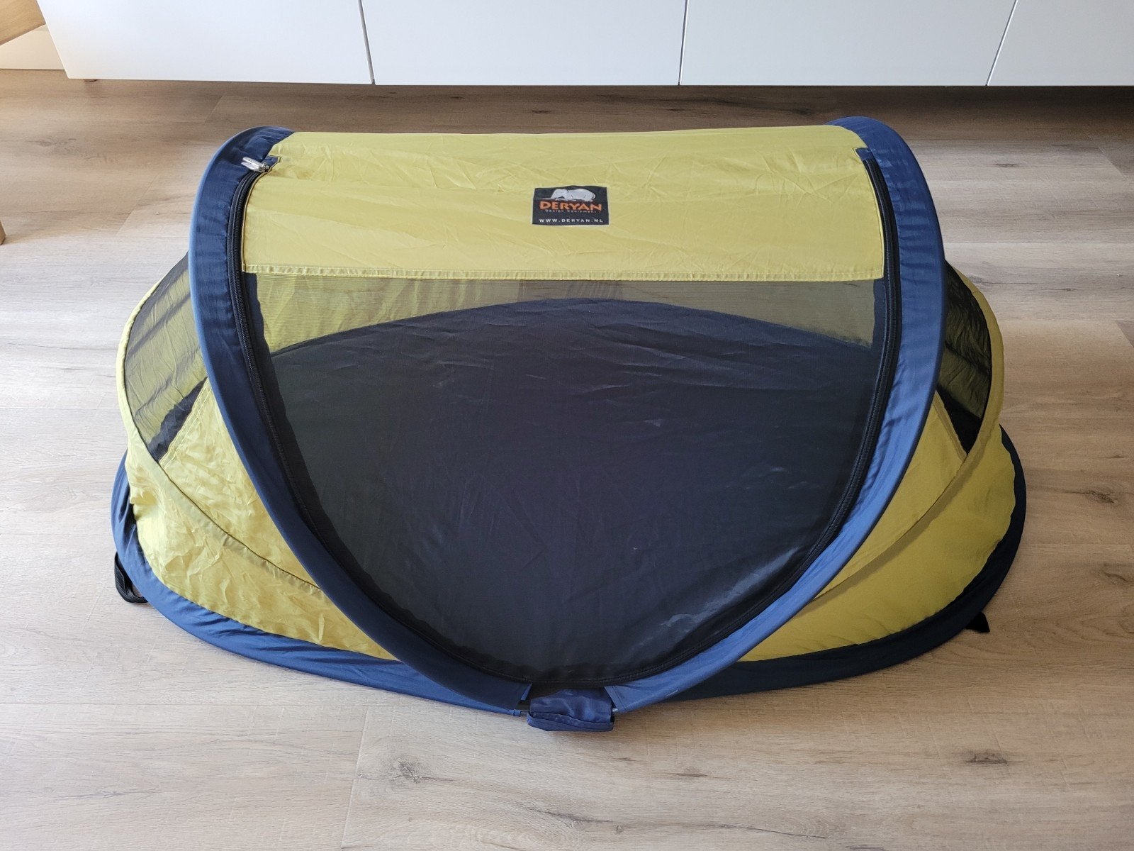 Deryan Baby Luxe - Lime (campingbedje/tentje), Ophalen of Verzenden, Gebruikt