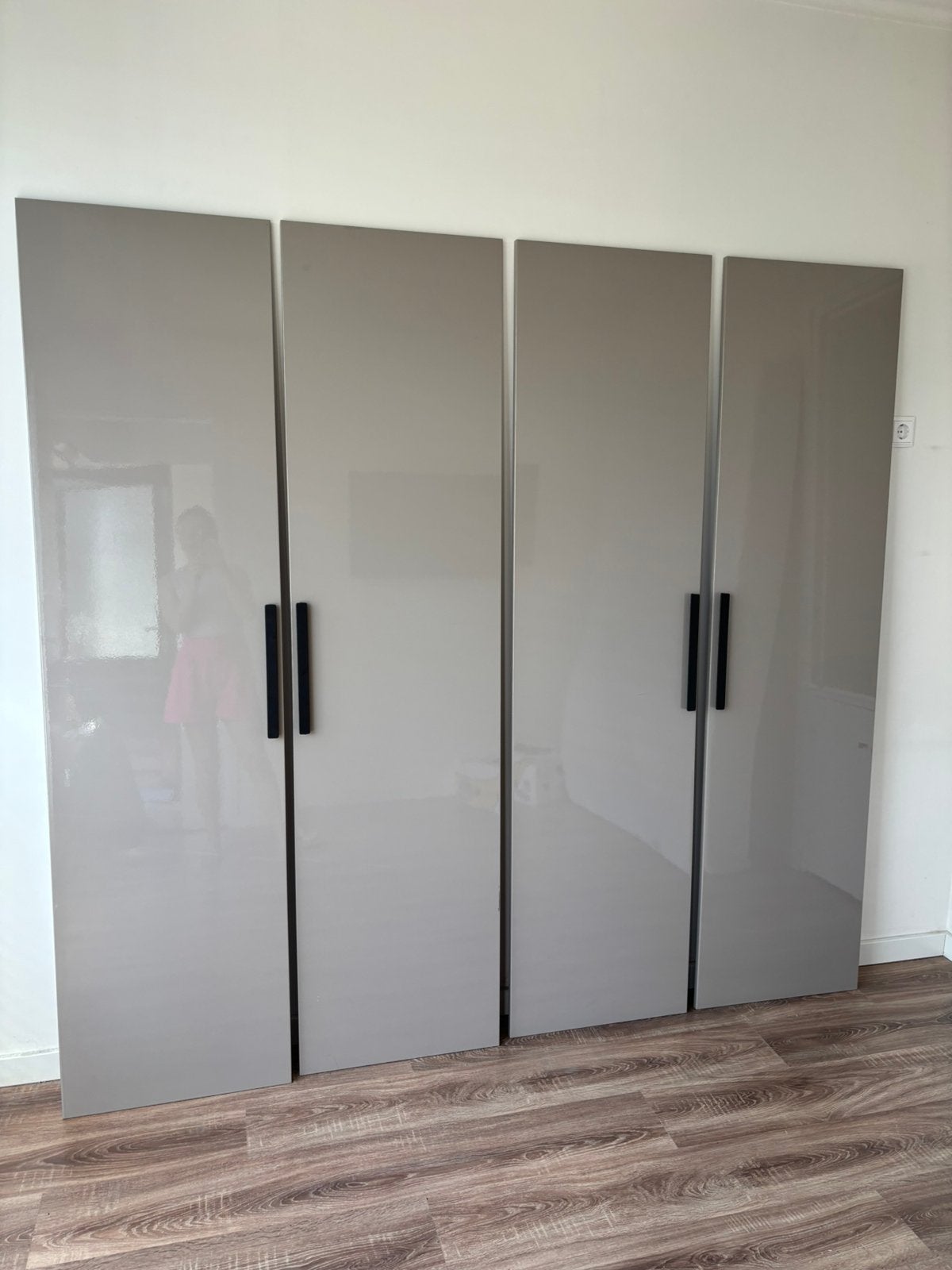 2 hoogglans zandkleurige pax deuren, 200 cm of meer, Zo goed als nieuw, Minder dan 25 cm, 50 tot 100 cm