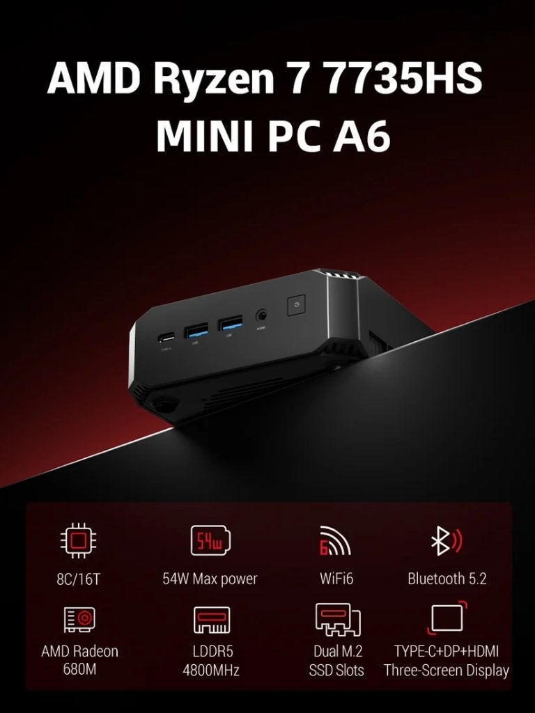 Firebat A6 mini pc, Computers en Software, Firebat, Nieuw, AMD Ryzen 7, SSD