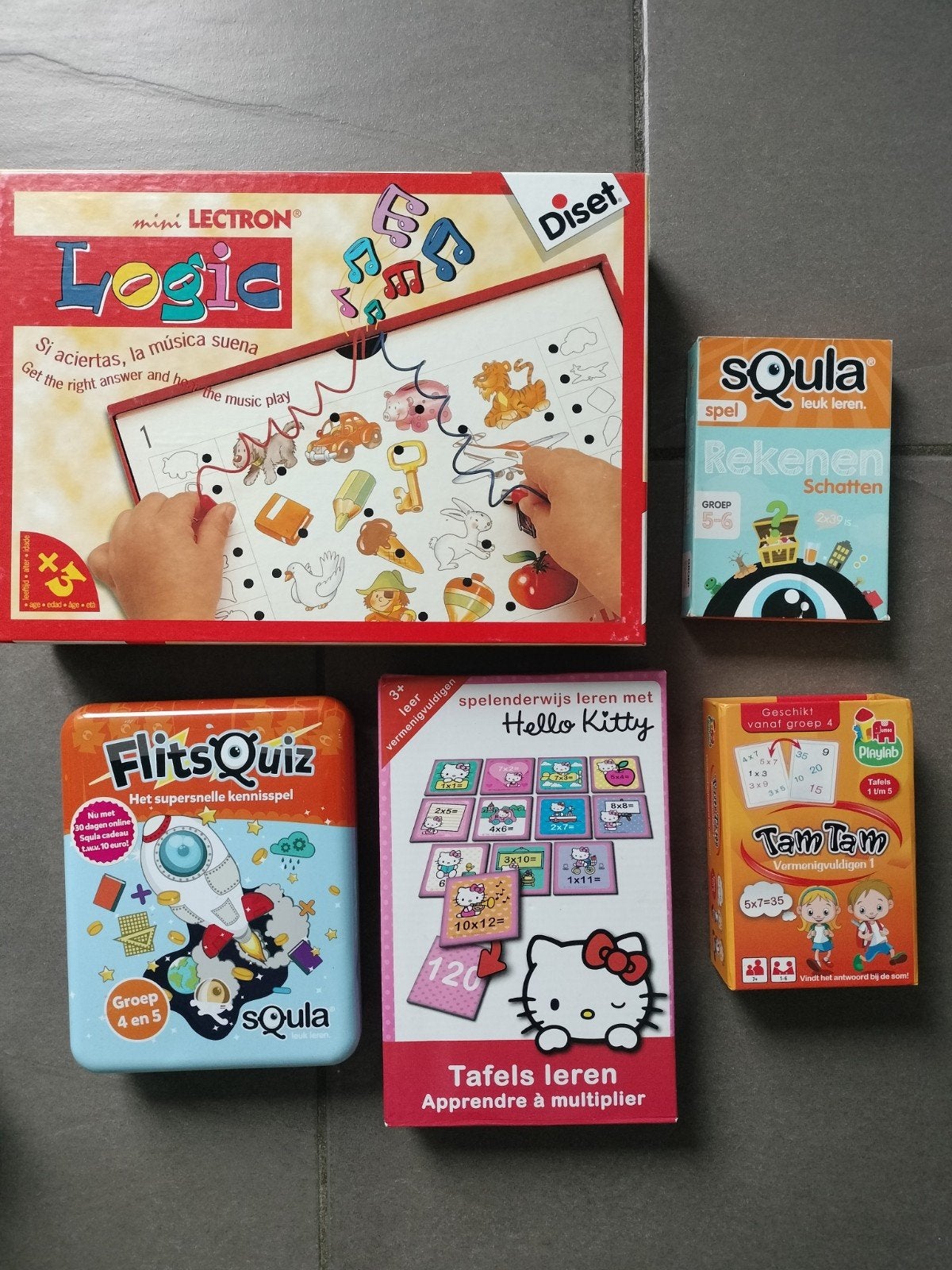 Spellen Squla en logic electron en tamtam en hello kitty, Ophalen of Verzenden, Zo goed als nieuw