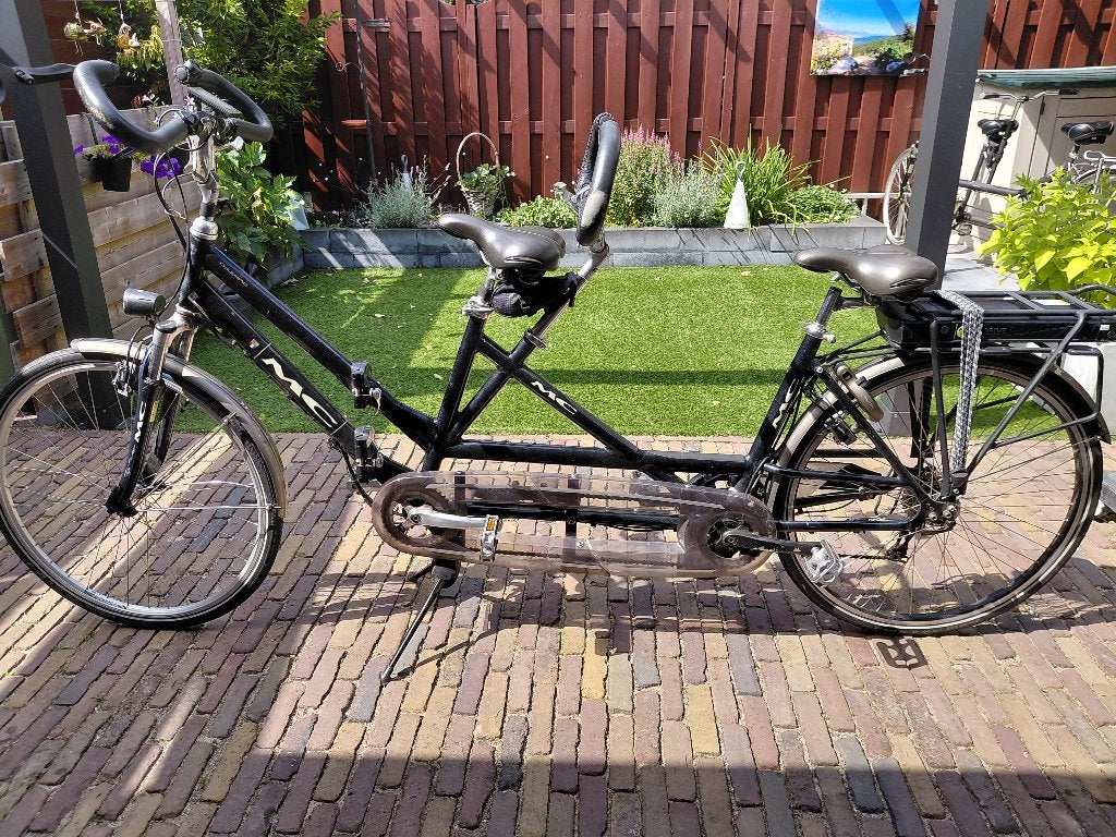 Multicycle elektrische opvouwbare tandem met fietsdrager, Fietsen en Brommers, Fietsen | Tandems, Ophalen, Minder dan 10 versnellingen