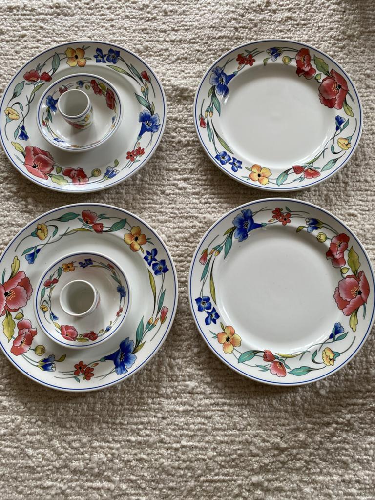 Wood & Sons 4 dinerborden Alpine Meadow, Ophalen of Verzenden