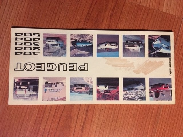 Peugeot range inc 204, 404 originele brochure/auto folder 74, Ophalen of Verzenden, Peugeot