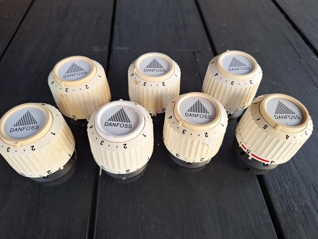 7x Danfoss verwarmingsknoppen thermosstaatknoppen, Ophalen of Verzenden, Gebruikt