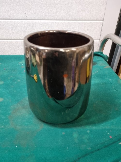 bloempot zilver kleurig, Ophalen of Verzenden, 'T Olde Gre-j, Info@toldegrej.nl, Endepoelstraat 20f Didam