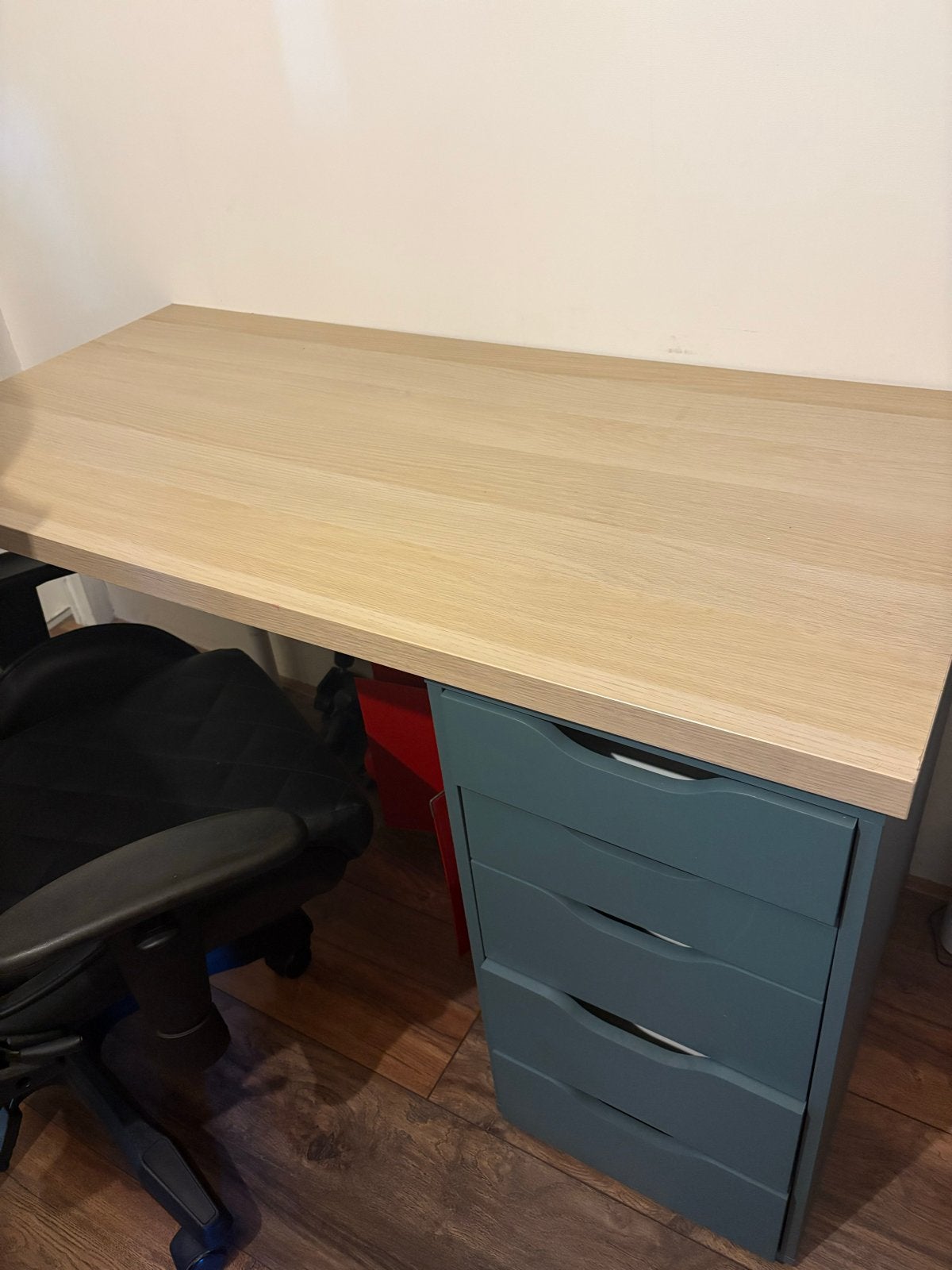 IKEA Linnmon / Alex bureau met lades, Ophalen, Gebruikt, Met lades, Spaanplaat of MDF