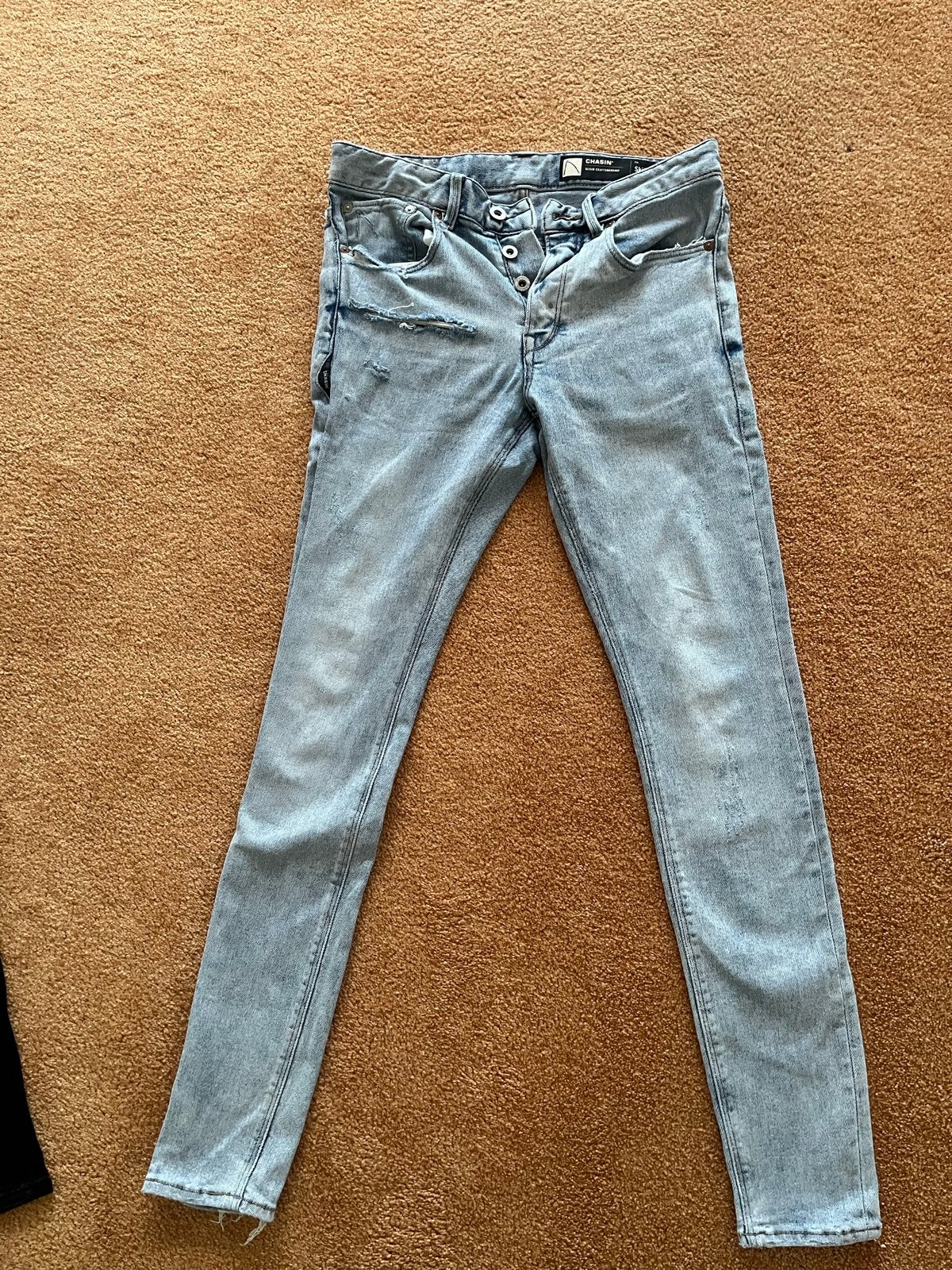 Chasin' Skinny Jeans - Lichtblauw - Maat W32, Ophalen of Verzenden, Gedragen, Blauw, W32 (confectie 46) of kleiner