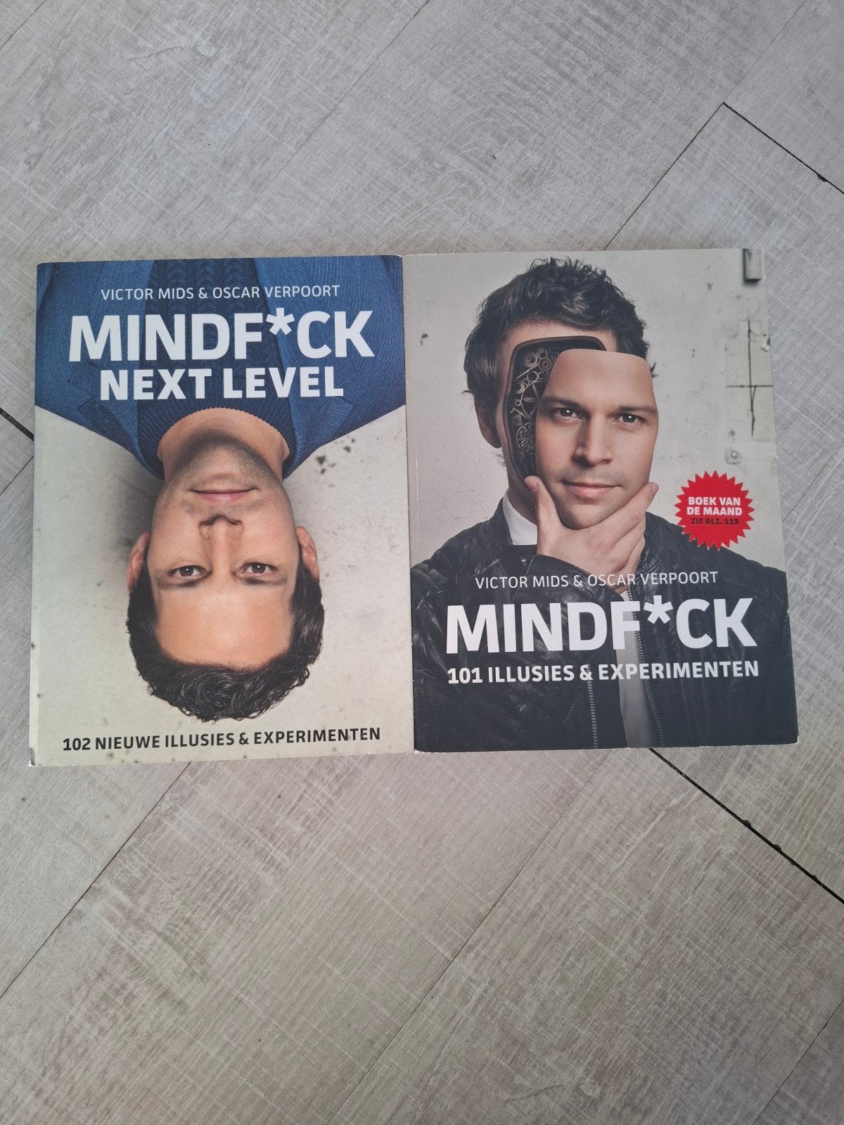 Mindf*ck Boeken: 101 Illusies & Experimenten + Next Level, Boeken, Ophalen of Verzenden, Zo goed als nieuw, Victor Mids & Oscar Verpoort