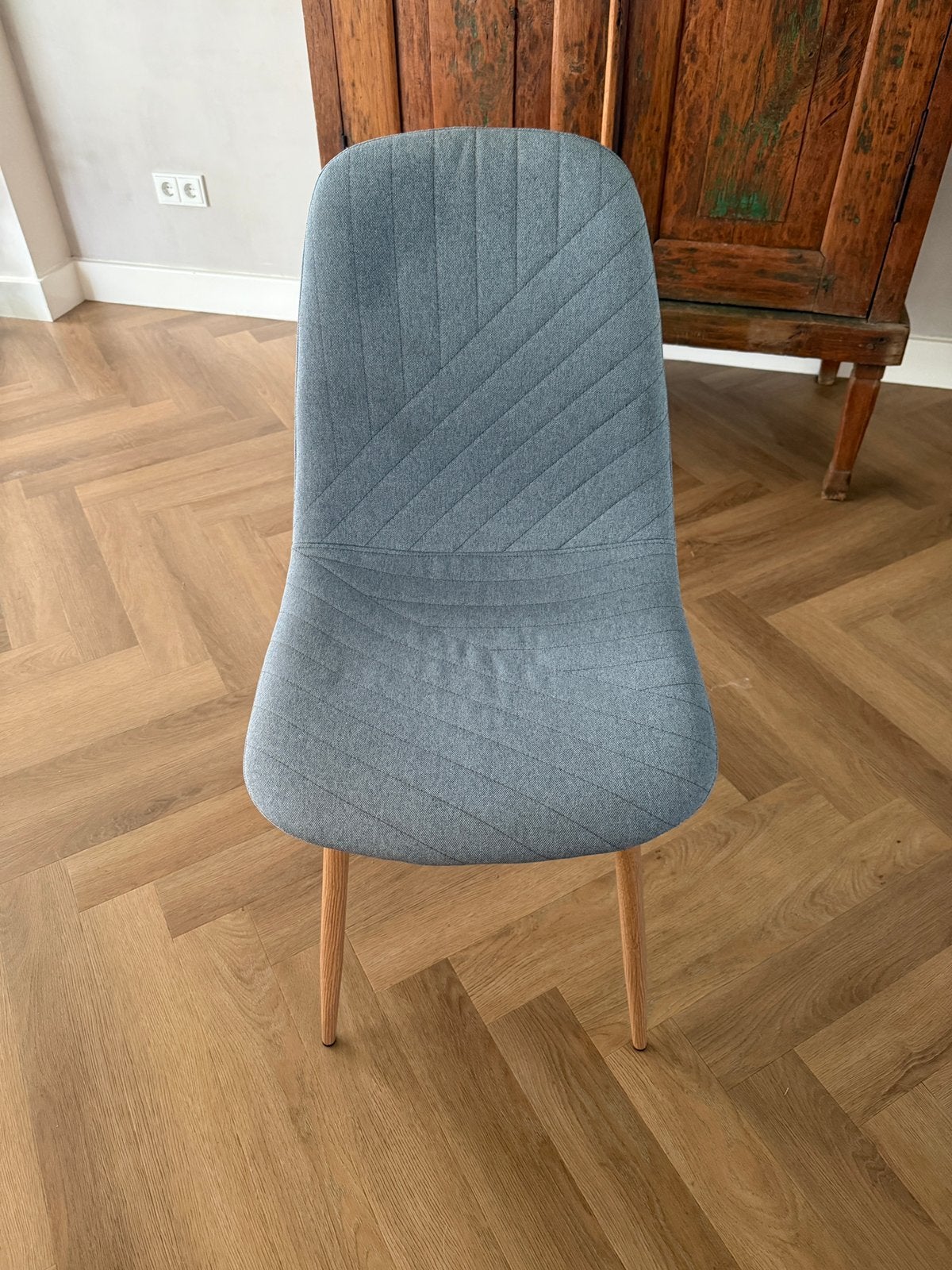 Stoel bureau of aan tafel, Huis en Inrichting, Stoelen, Ophalen, Blauw, Zo goed als nieuw, Eén
