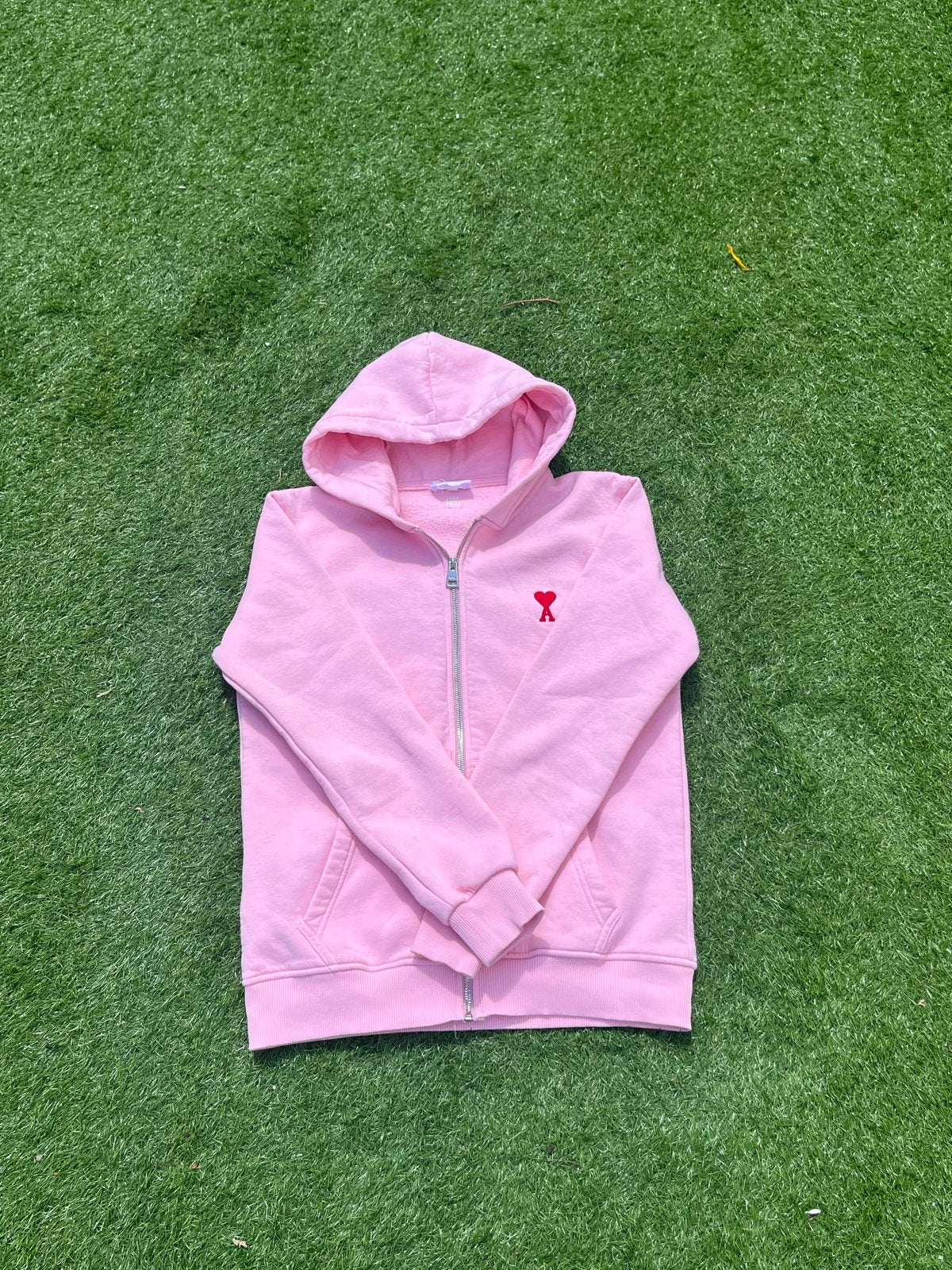 AMI Paris roze vest met rits, maat M, Ophalen of Verzenden, Zo goed als nieuw, Maat 38/40 (M), Roze