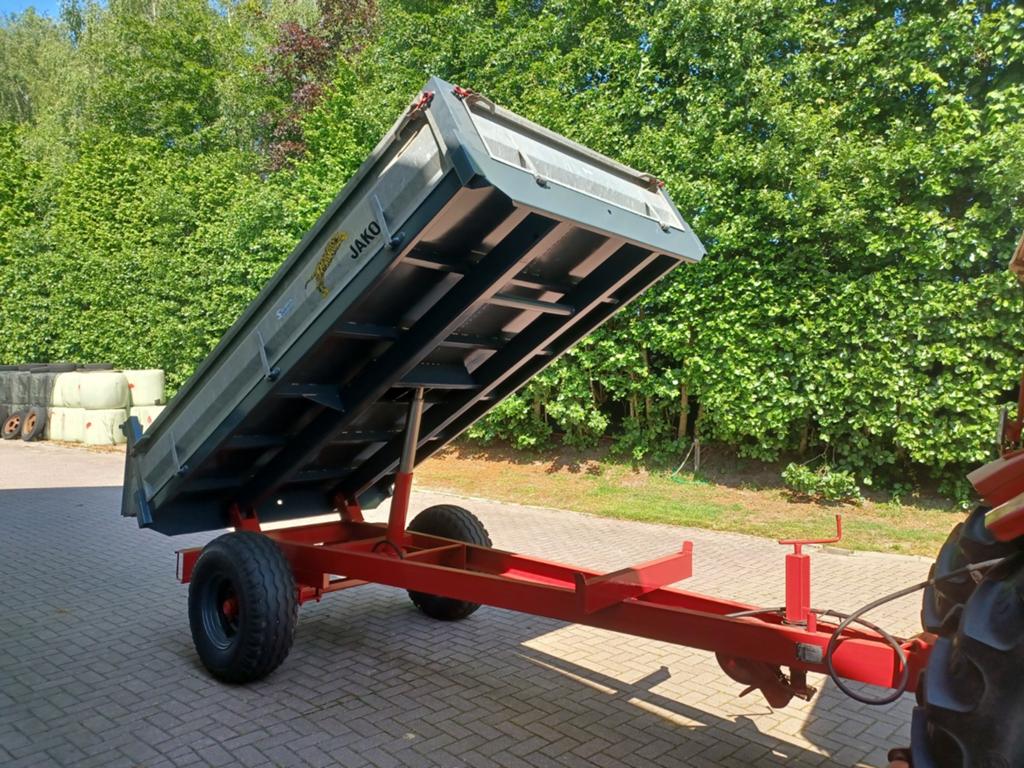 Jako Tiger 35 Kipper, Lely kunstmestrooier, WIFO hefmast, Ophalen, Transport