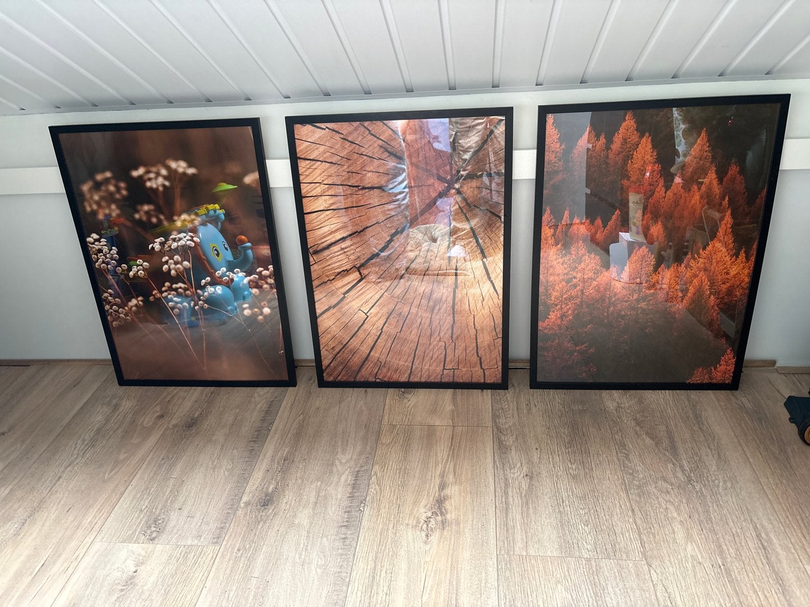 Set van 3 ingelijste posters - 50x70 cm, Ophalen, 50 – 75, Gebruikt, Foto of Poster