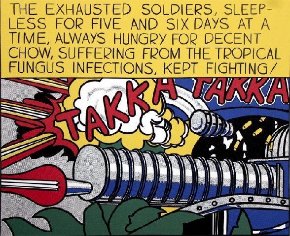 Roy Lichtenstein(1923)Kl Lithografie"Takka Takka" Paspar Ges, Antiek en Kunst, Personages en Fantasiefiguren, Ophalen of Verzenden