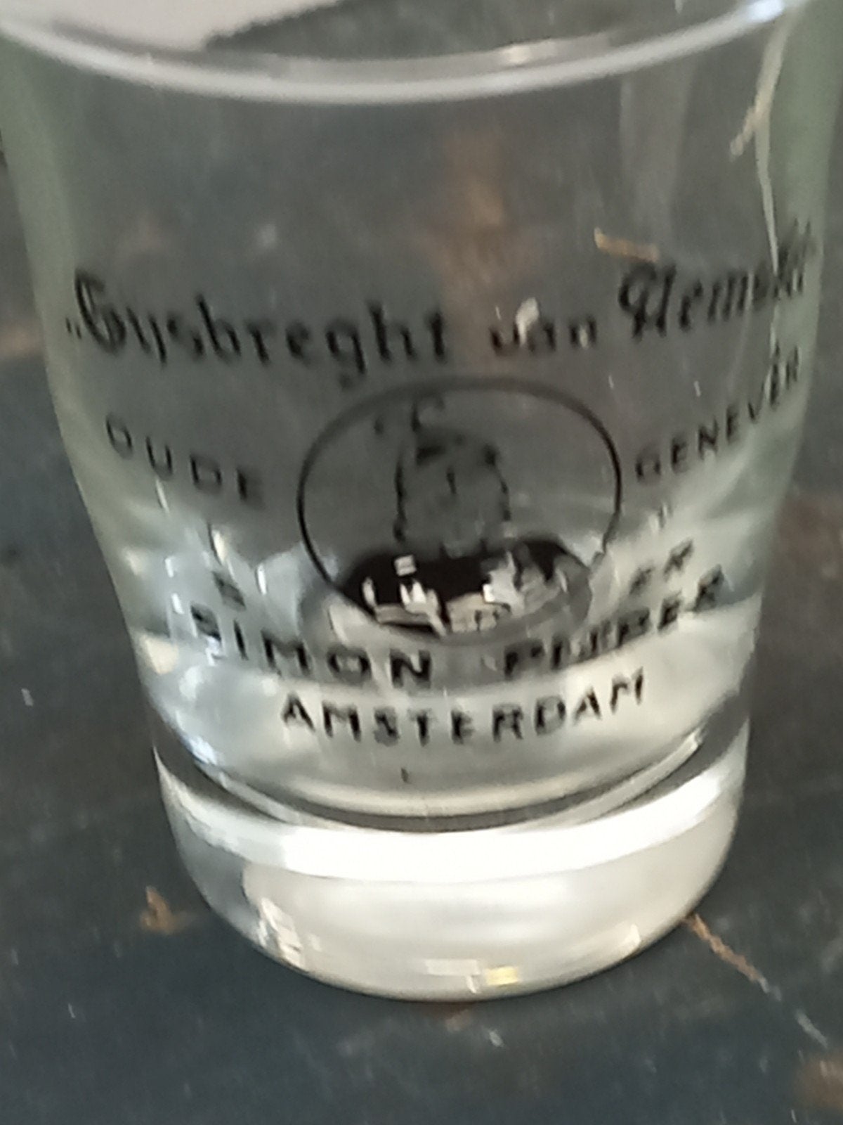 Vintage Simon Rynbende Jenever Glas - Gijsbreght van Aemstel
