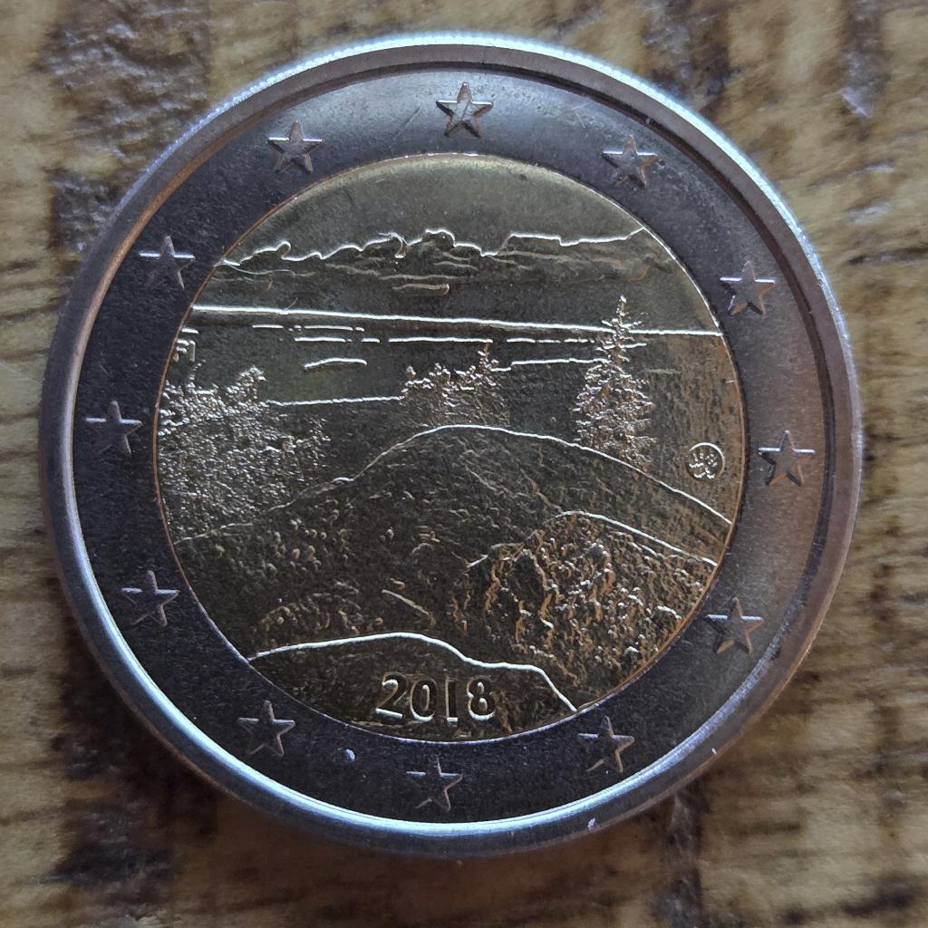 Finland 2018: Het Finse Landschap Koli, Ophalen of Verzenden, Finland, 2 euro, Losse munt