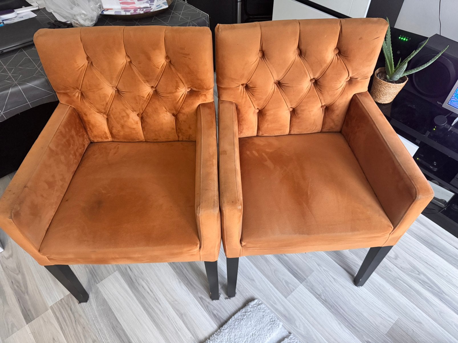 Vintage fauteuils – 2 stuks – cognac/bruin MOET ZSM WEG!, Ophalen, Gebruikt, Twee, Bruin