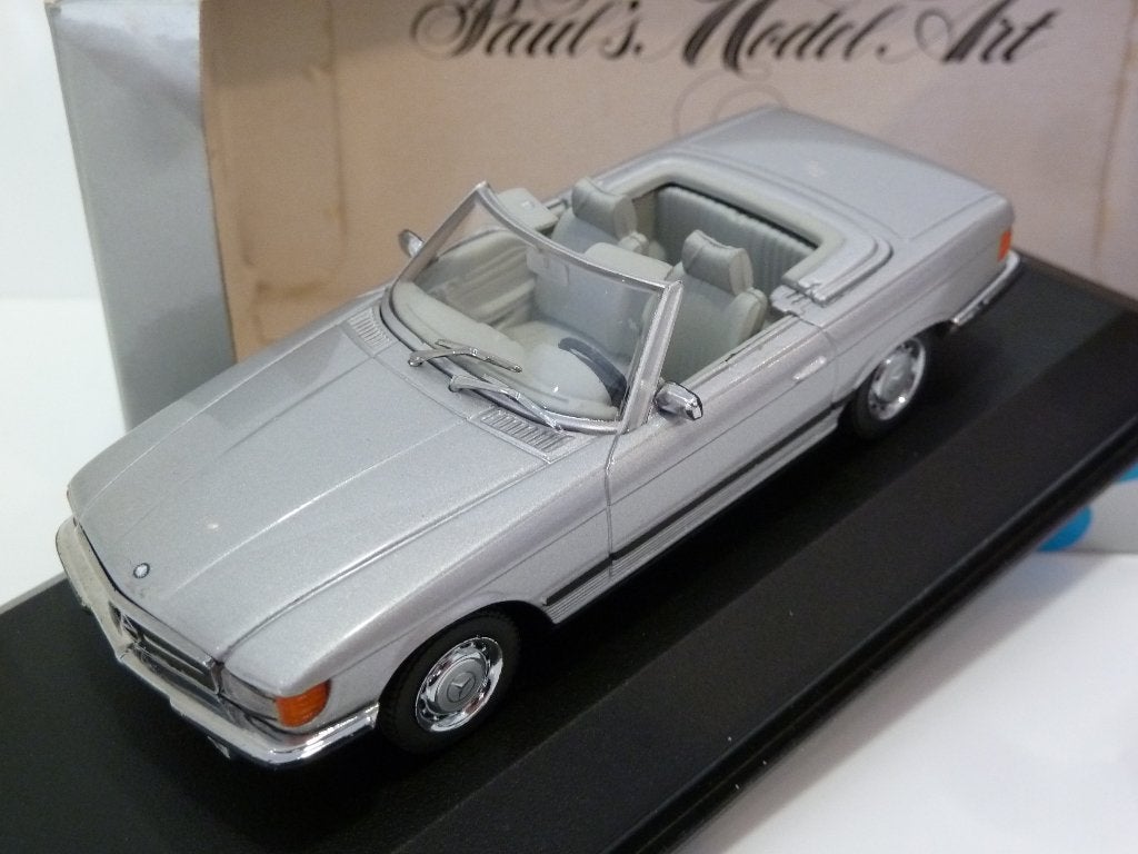 Minichamps Mercedes 350SL Cabrio r107 1971 Zilver 430033430, Hobby en Vrije tijd, Modelauto's | 1:43, Ophalen of Verzenden, Nieuw