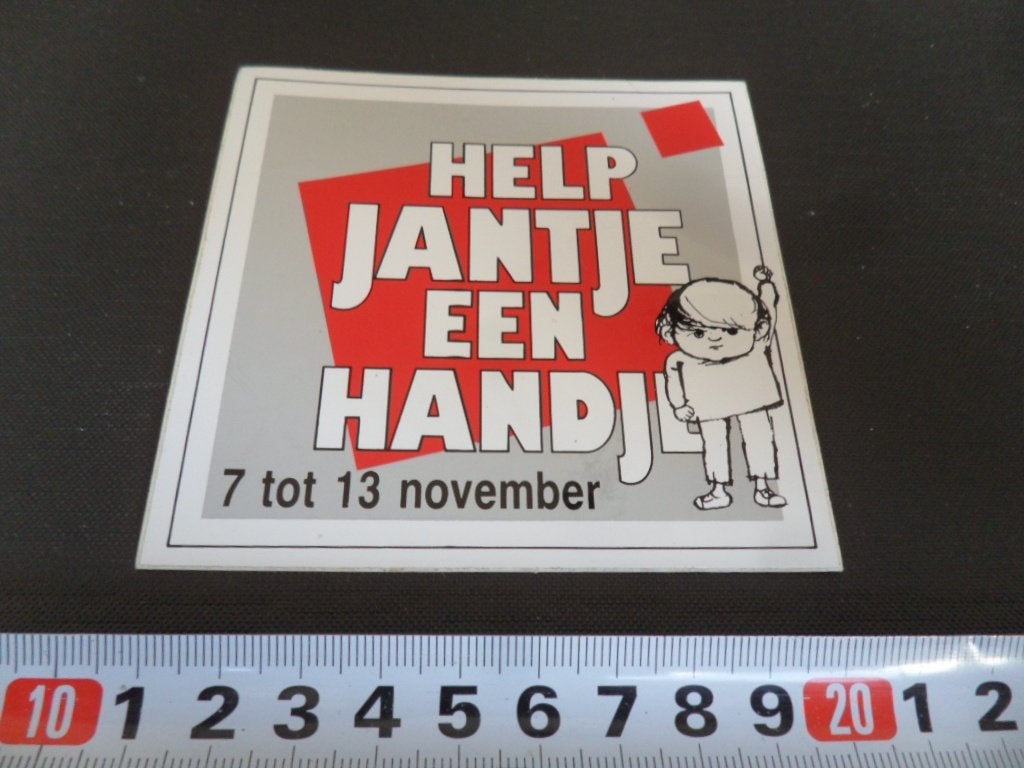 sticker Help Jantje een handje    Jantie Beton GS253 *, Ophalen, Zo goed als nieuw