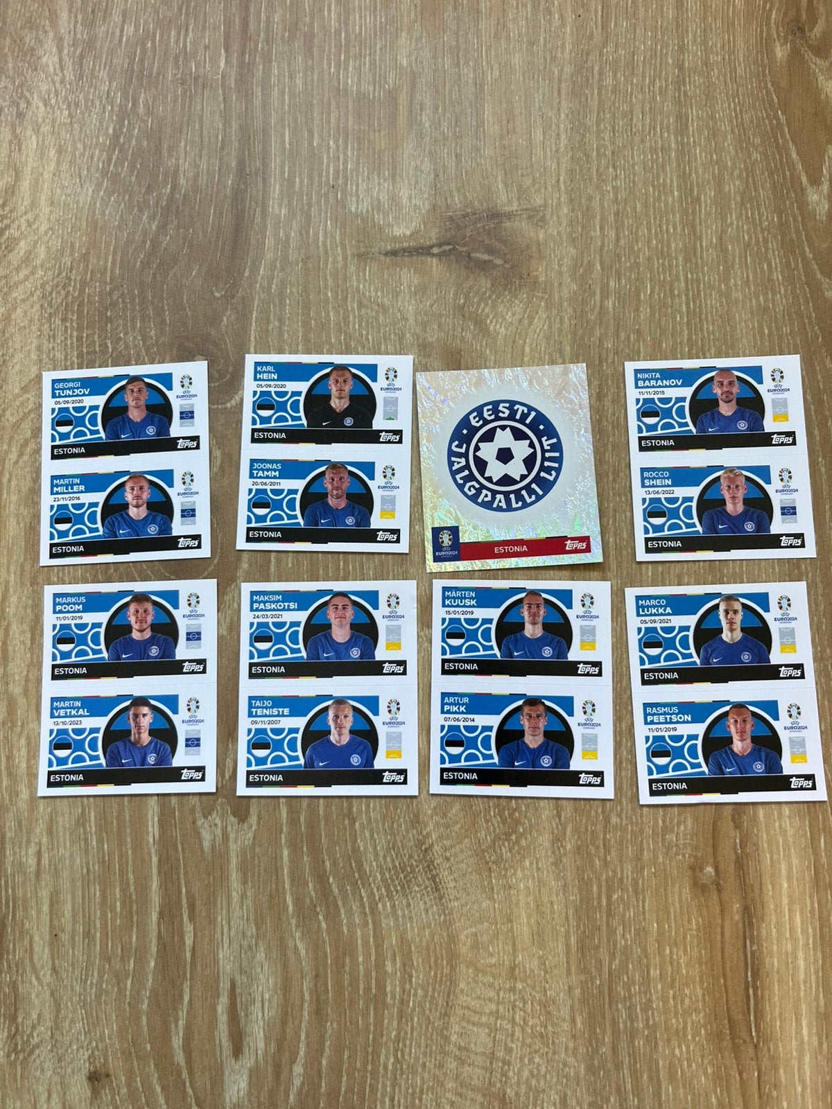 Ek 2024 estland volledig team, Ophalen of Verzenden, Nieuw, Meerdere stickers