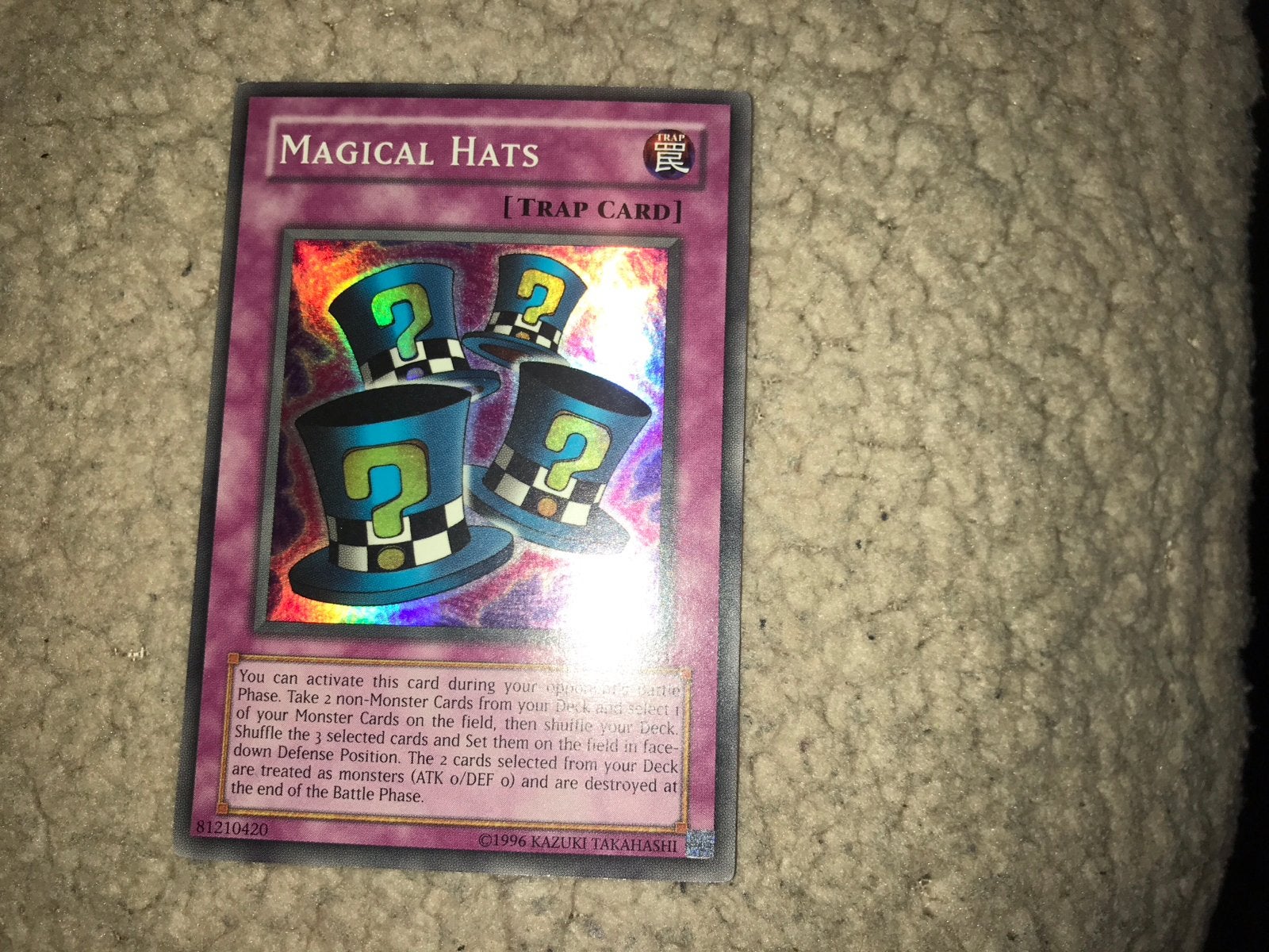 Yu-Gi-Oh! Magical Hats Trap Card (Foil), Ophalen of Verzenden, Gebruikt, Losse kaart, Foil