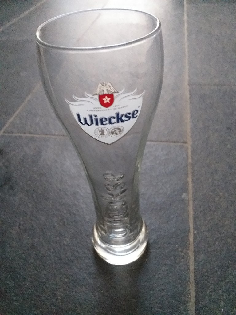Wieckse bierglas, Verzamelen, Glas en Borrelglaasjes, Ophalen of Verzenden, Zo goed als nieuw, Bierglas