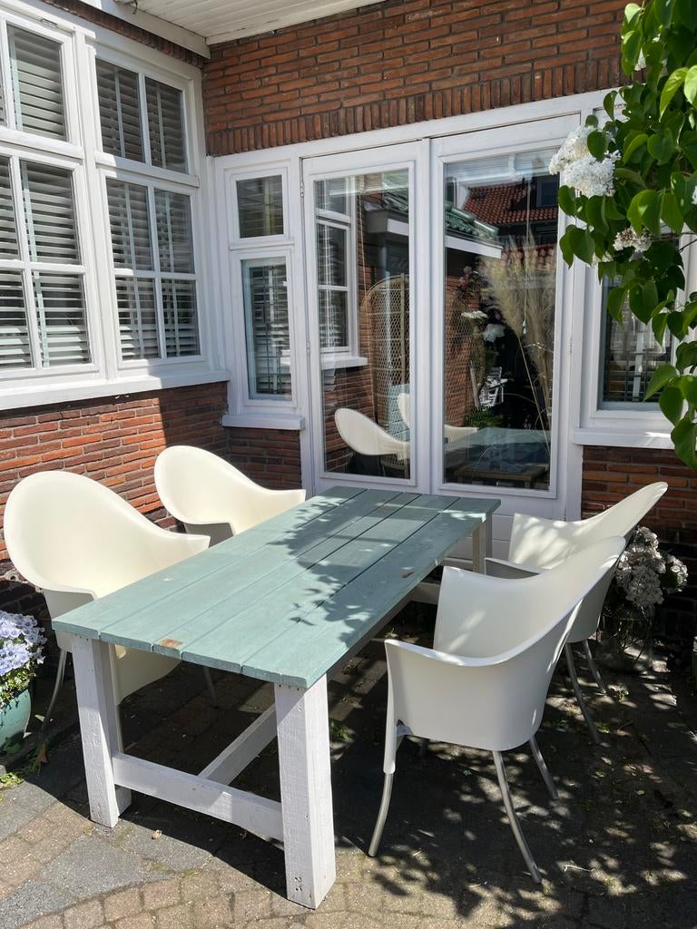 Driade Lord Yo stoelen wit 4x, Ophalen, Gebruikt, 4 zitplaatsen