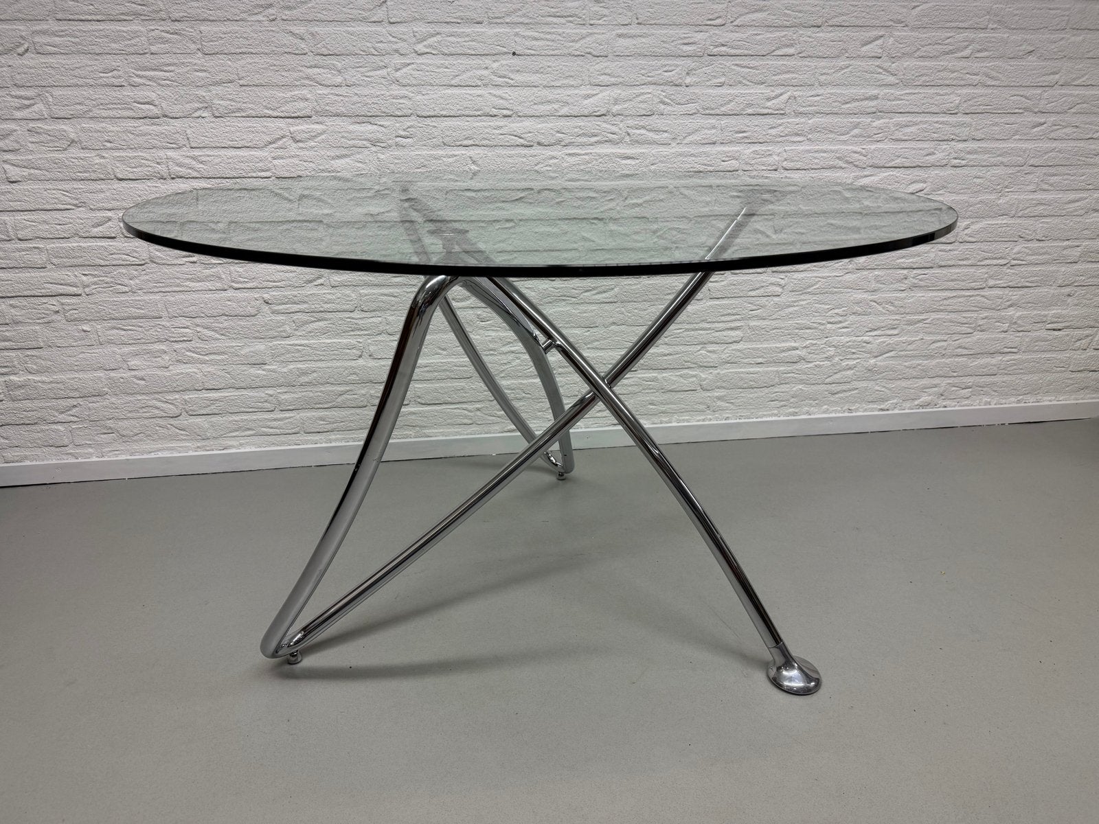 Bonaldo H2O Eettafel met 3 Originele Stoelen, Gebruikt, 100 tot 150 cm, Rond, Ophalen of Verzenden