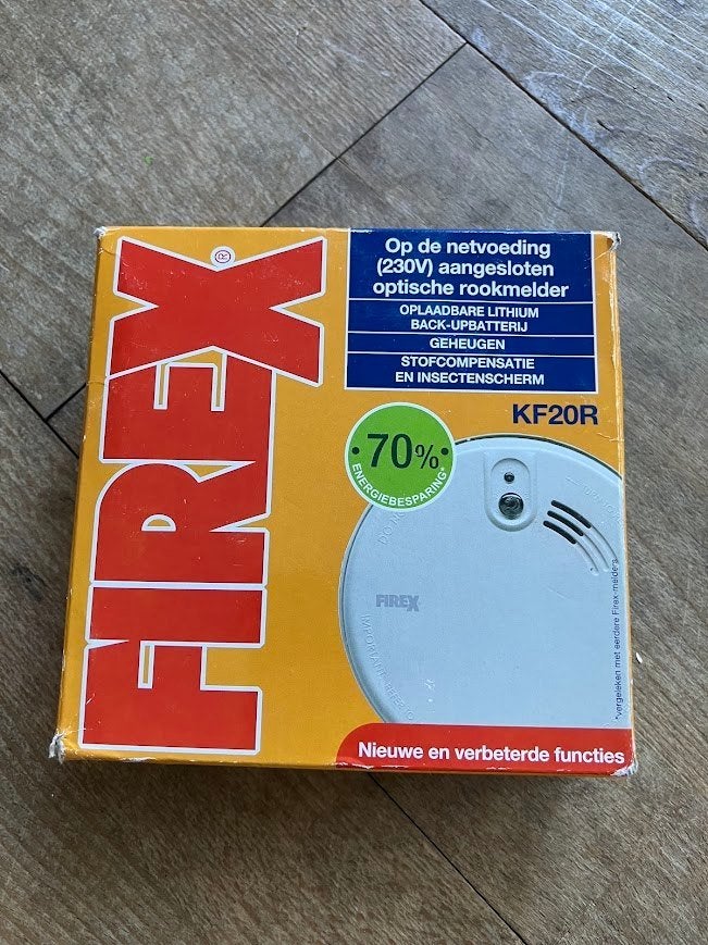 Firex KF20R Optische Rookmelder (230V + 10 Jaar Backup Accu), Ophalen, Nieuw, Detector, Sensor of Melder, Rook