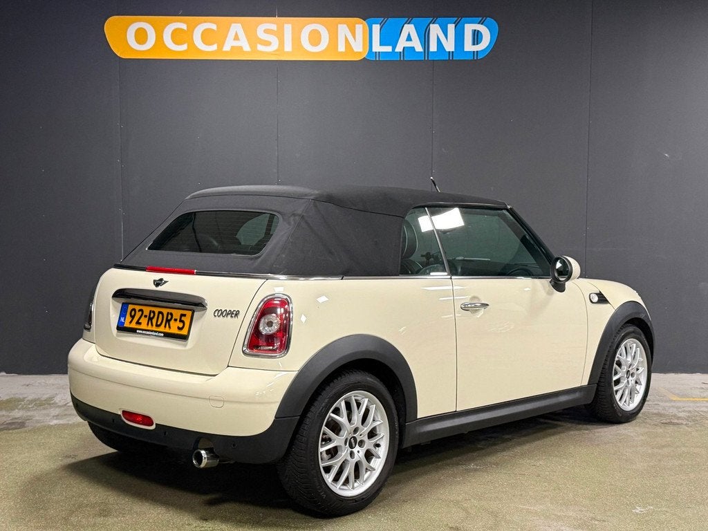 Mini Cabrio 1.6 Cooper|ZEER NETJES|LEDER|AIRCO|16INCH|, Auto's, Mini, Elektrische ramen, Gebruikt, Zwart, 4 cilinders