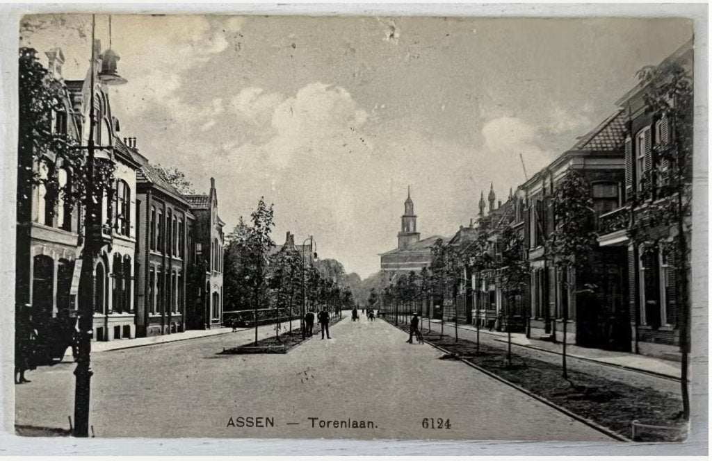 Oude Ansichtkaart - Assen - Torenlaan (1912), Ophalen of Verzenden, Voor 1920, Gelopen, Drenthe