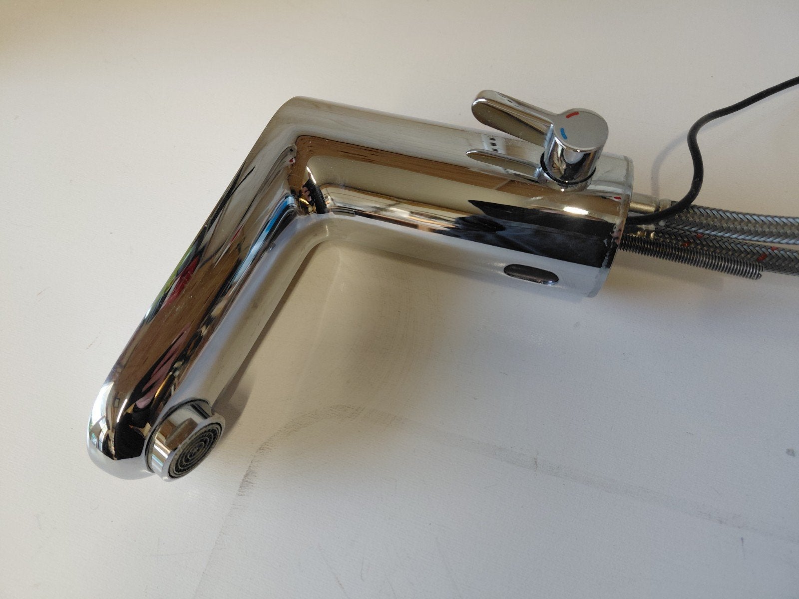 Grohe automatische mengkraan - Chroom, Ophalen of Verzenden, Gebruikt, Chroom, Kraan