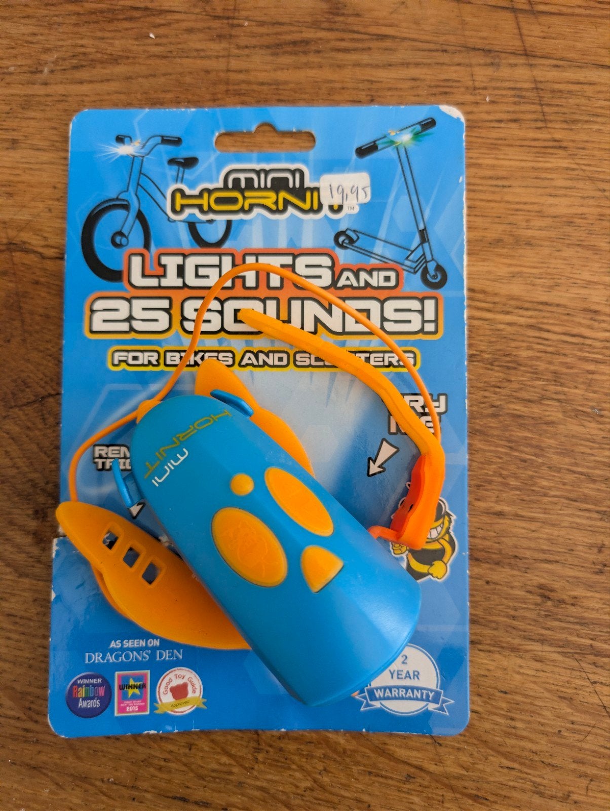 Mini Hornit Fiets Toeter met Licht en 25 Geluiden, Fietsen en Brommers, Fietsaccessoires | Overige Fietsaccessoires, Ophalen of Verzenden