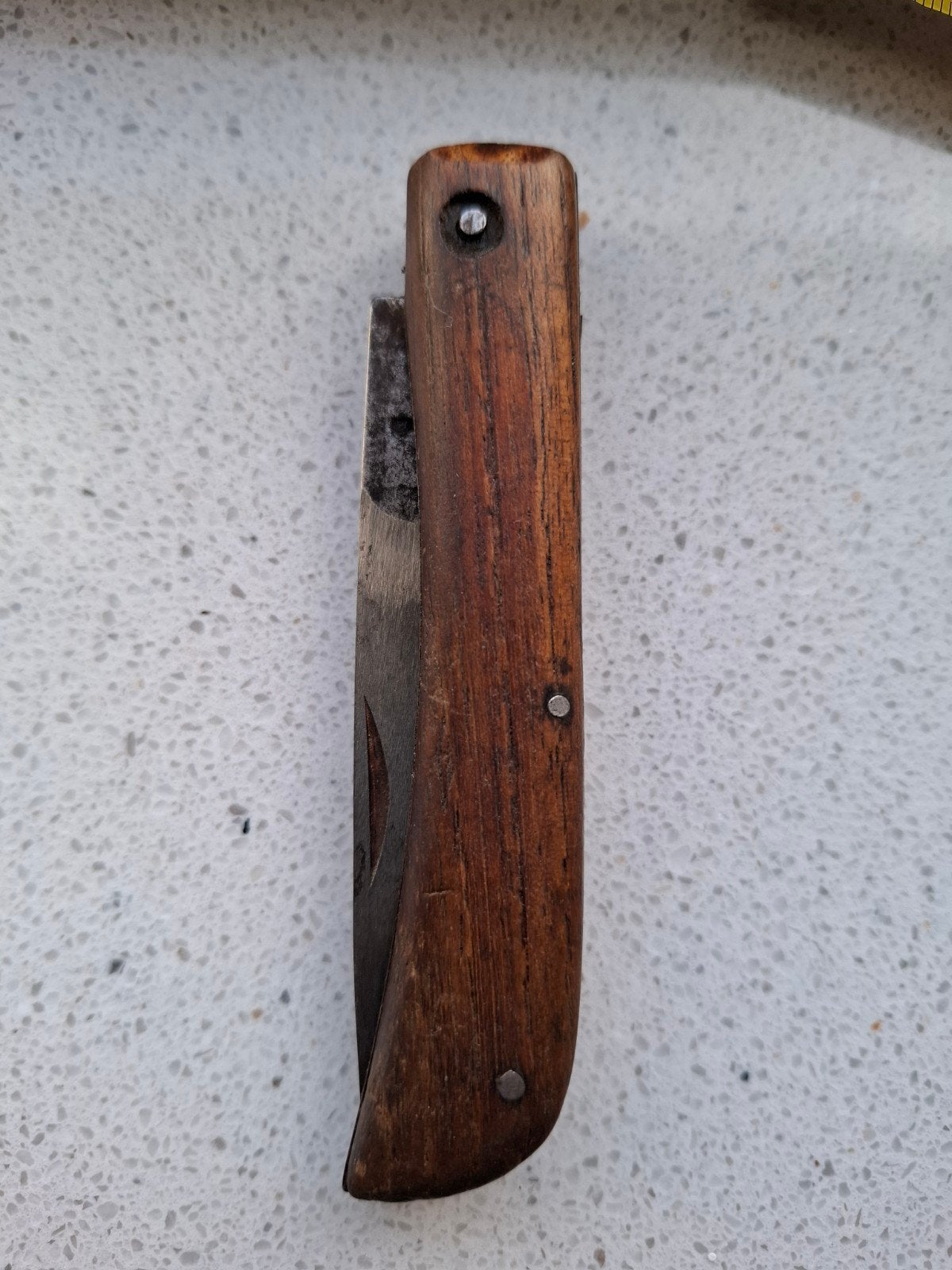 Houten werk zakmes, Ophalen of Verzenden, Gebruikt