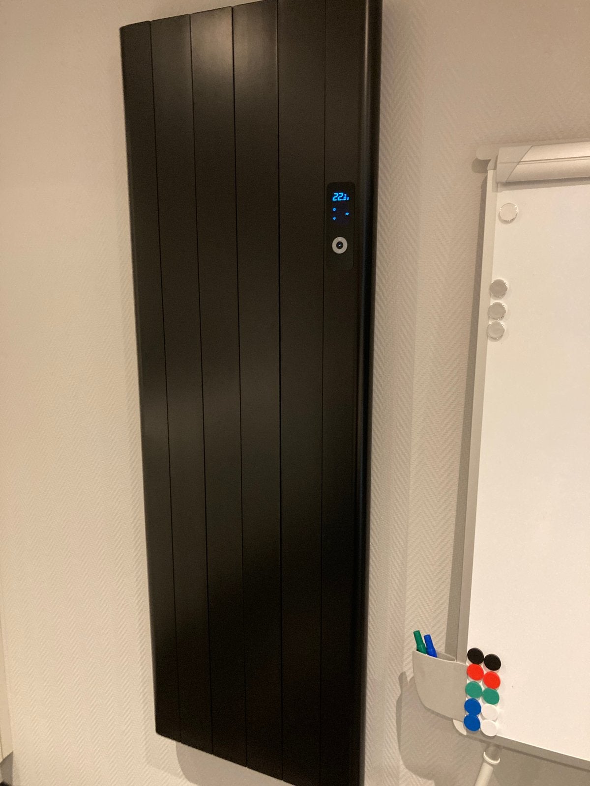 Elektrische designradiator zwart, Ophalen of Verzenden, Zo goed als nieuw, Radiator