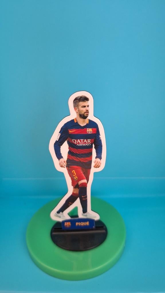 Pique Minigols Voetbal Figuren - Barcelona, Real Madrid e.a., Verzenden, Gebruikt