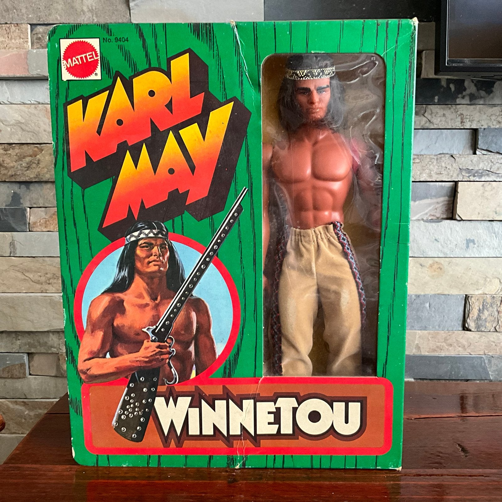 Zeldzaam antiek Mattel Winnetou actiefiguur  Karl May 1970, Ophalen of Verzenden, Zo goed als nieuw