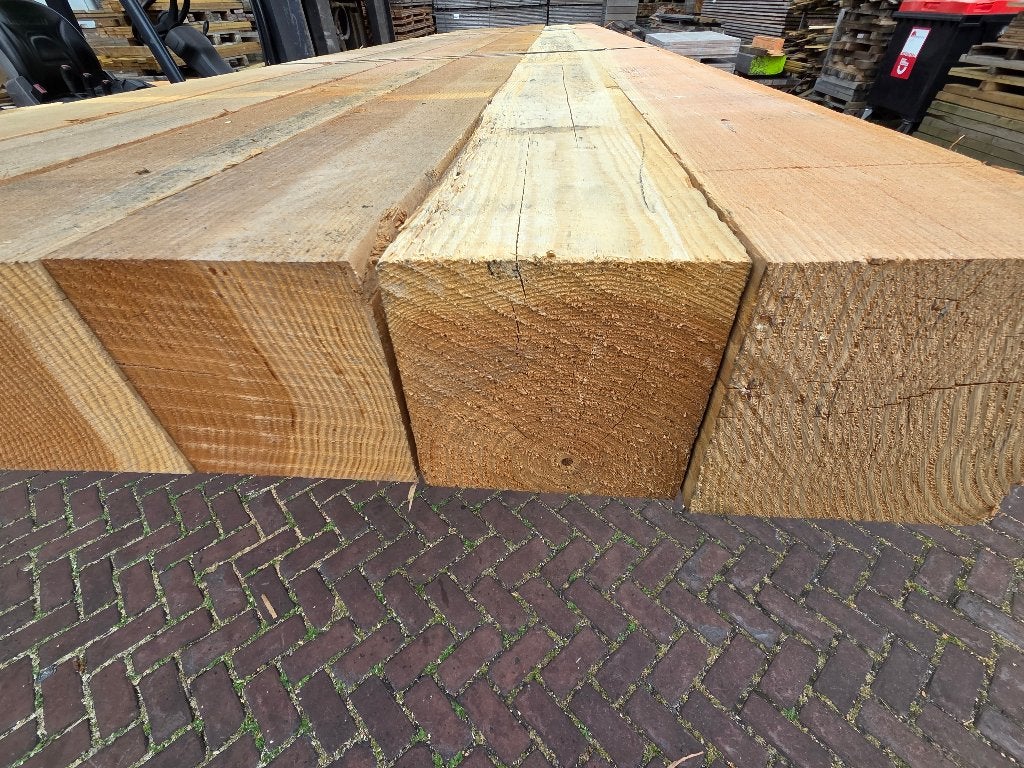 6 Douglas palen / balken 20x20 cm 5.00 m lang - nr: TB61, Ophalen, Nieuw, 250 cm of meer, Overige typen