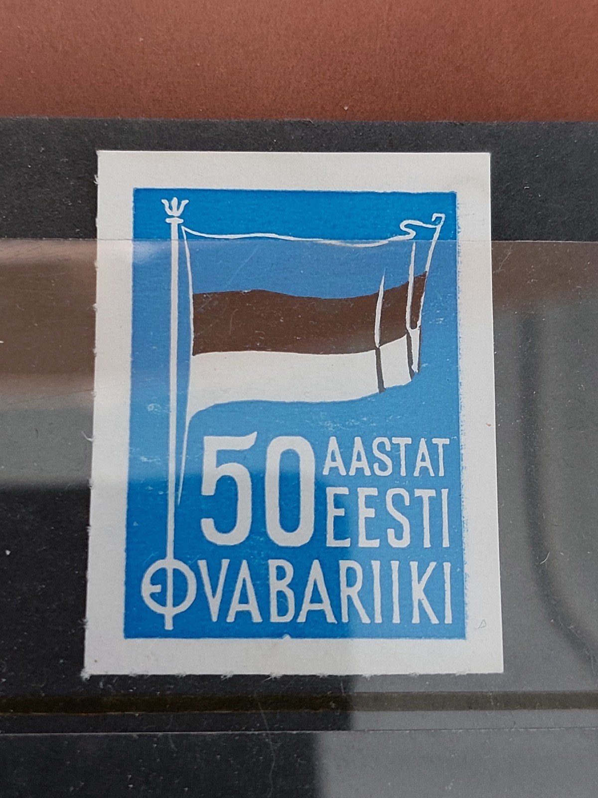Estland propaganda sluitzegel 50 jaar republiek (1968), Ophalen of Verzenden, Overige landen, Postfris