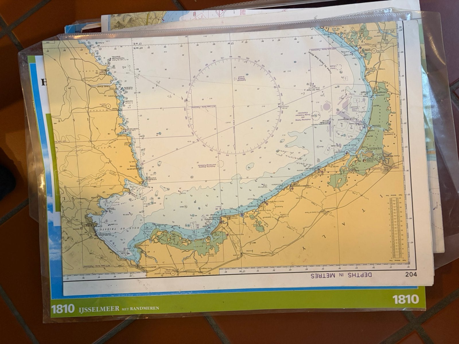 Zeekaart van noord Adriatische kust, Ophalen of Verzenden, Gebruikt