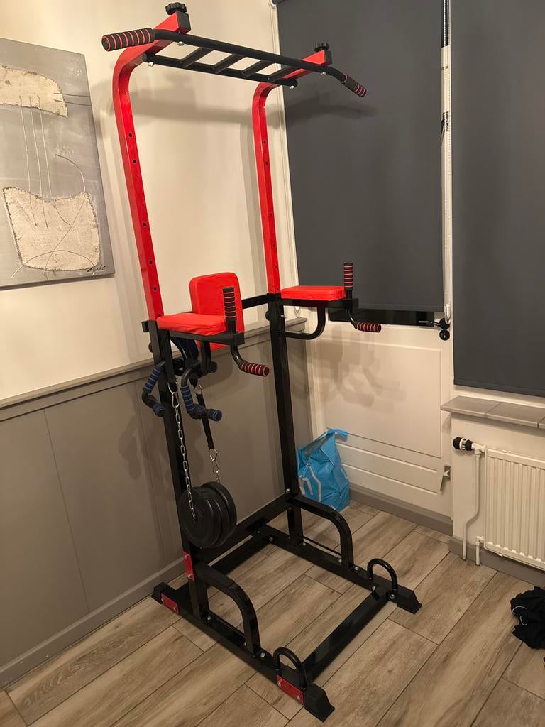 Krachtstation / Power Tower - Optrekstang & Dipstation, Sport en Fitness, Ophalen, Krachtstation, Armen, Zo goed als nieuw