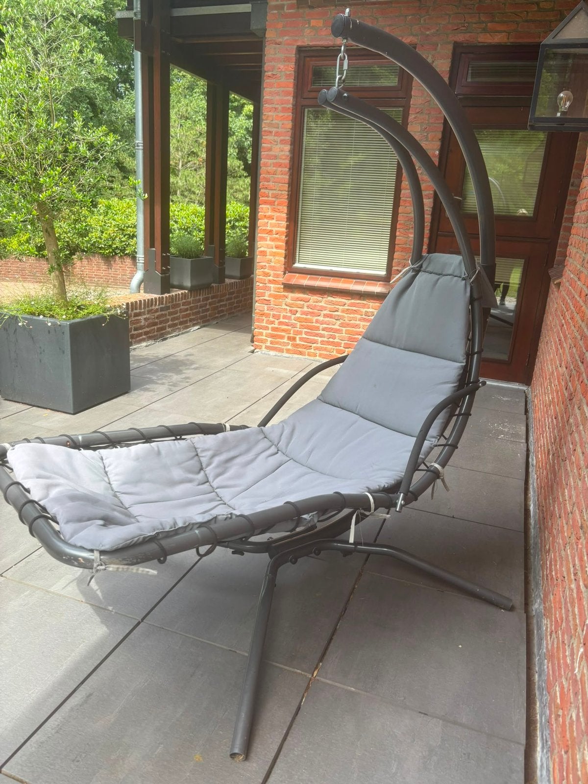 Schommelstoel met ligkussen, Tuin en Terras, Ligbedden, Ophalen of Verzenden, Zo goed als nieuw
