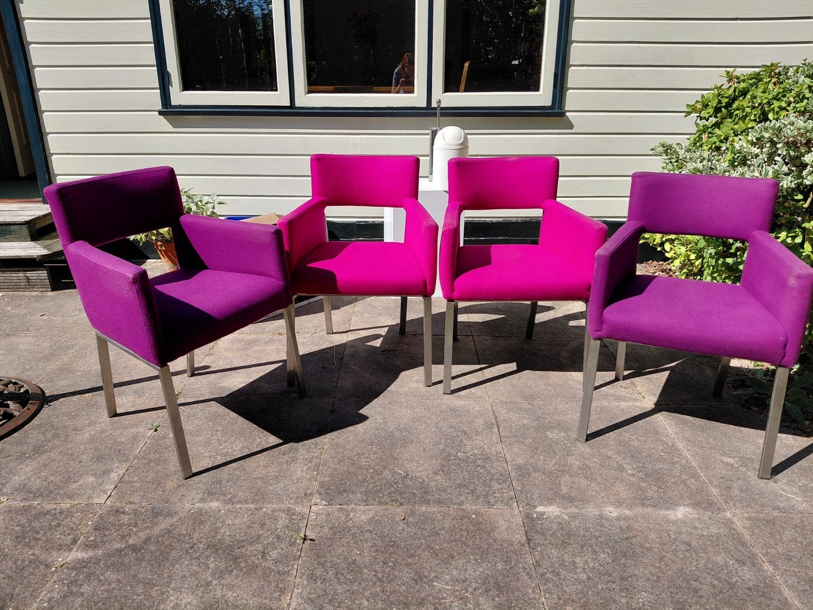 4 eetkamerstoelen Foucault, Huis en Inrichting, Stoelen, Ophalen, Vier