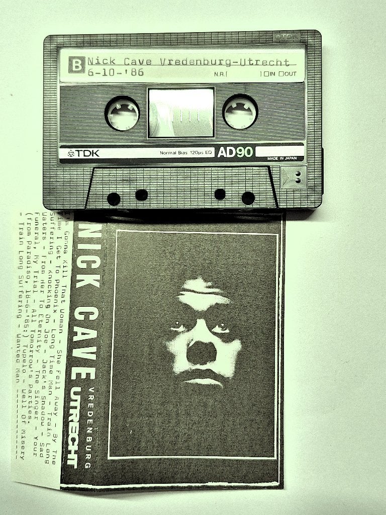 NICK CAVE Vredenburg-Utrecht  1986 =cassette tape TOP !, Ophalen of Verzenden, Poster, Artwork of Schilderij