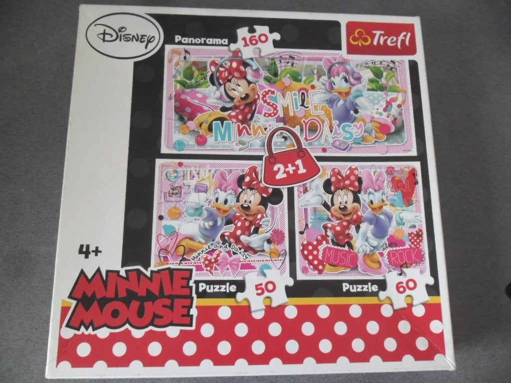 Disney Minnie Mouse 3 puzzels, Ophalen, Meer dan 50 stukjes, Gebruikt, 4 tot 6 jaar