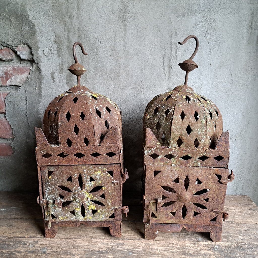 1x Brocante metalen lantaarn Marrakech Marokkaans *Etage3*, Gebruikt, ., Ophalen of Verzenden, .