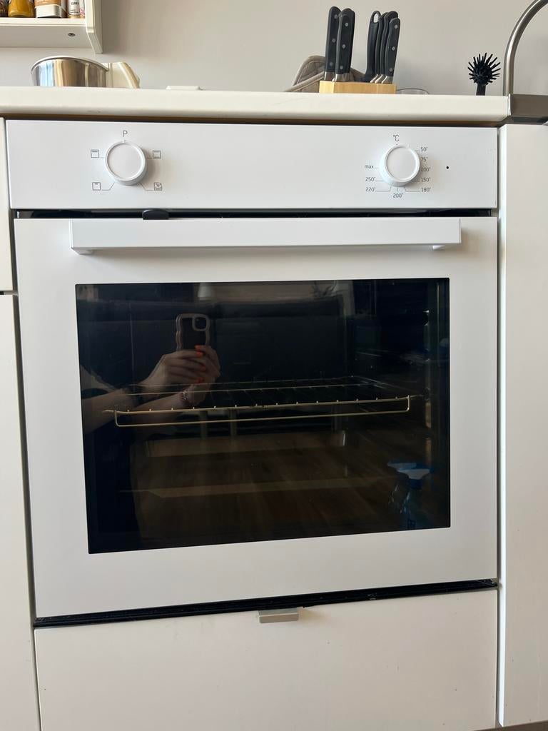 IKEA LAGAN Oven - Wit, Inbouw, Zo goed als nieuw, Witgoed en Apparatuur, Ovens, Ophalen, Oven, Zo goed als nieuw, Inbouw
